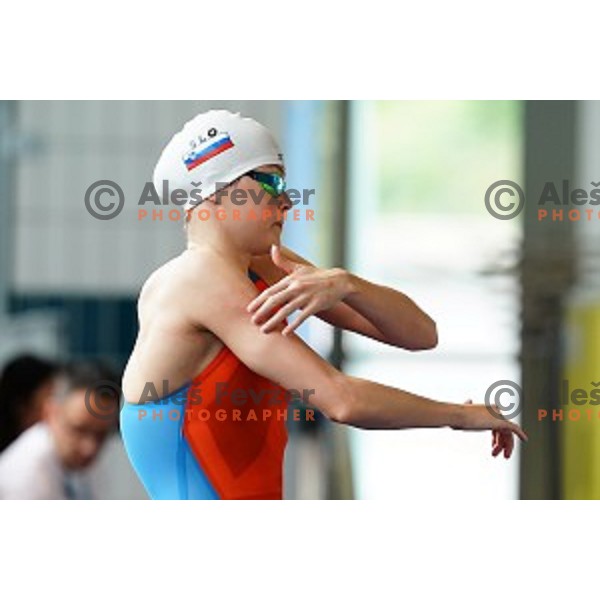 Katja Fain ( Branik Maribor) in action during Slovenian Swimming National Championships in Kranj on June 15, 2019