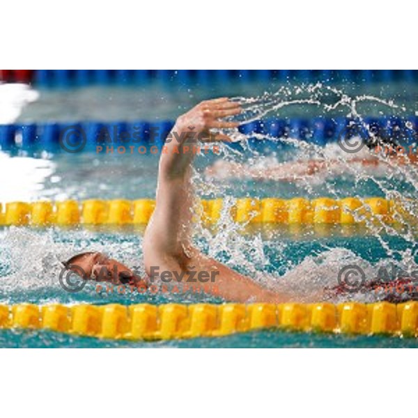 Marcel Primozic in action during Slovenian Swimming National Championships in Kranj on June 15, 2019