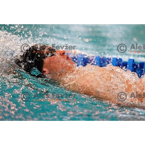 Crt Perme Modrijancic in action during Slovenian Swimming National Championships in Kranj on June 15, 2019