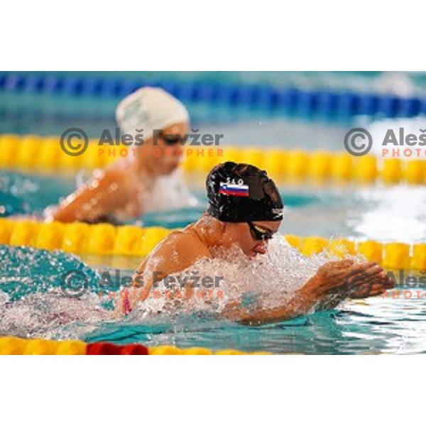 Tina Celik in action during Slovenian Swimming National Championships in Kranj on June 15, 2019