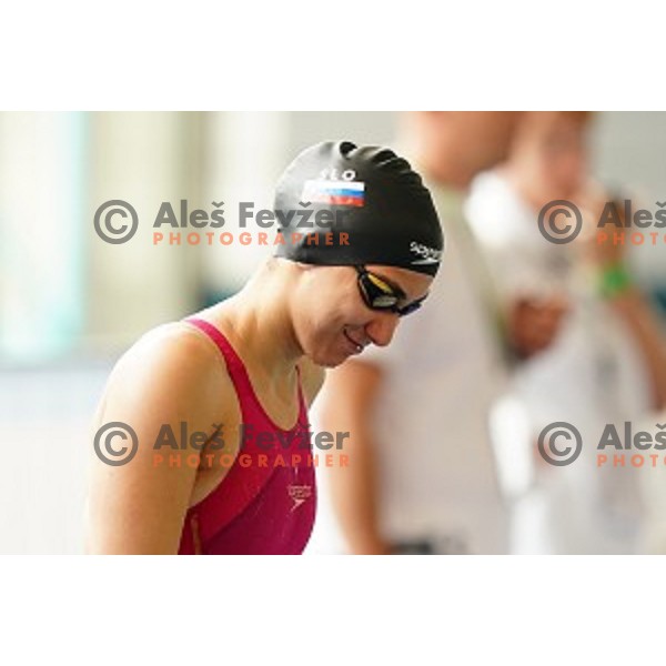 Tina Celik in action during Slovenian Swimming National Championships in Kranj on June 15, 2019