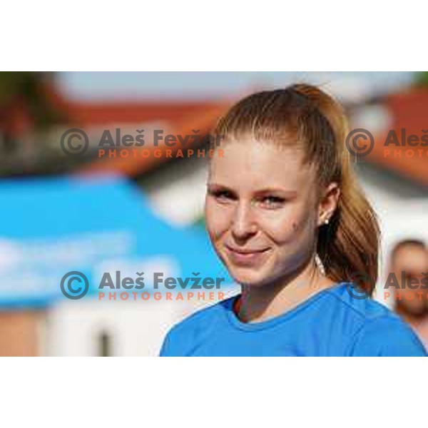Maja Mihalinec,winner of Women\'s 100 meters at Slovenian Athletics Cup in Celje, Slovenia in June 15, 2019