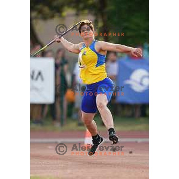 Martina Ratej, winner of Women\'s javelin at Slovenian Athletics Cup in Celje, Slovenia in June 15, 2019