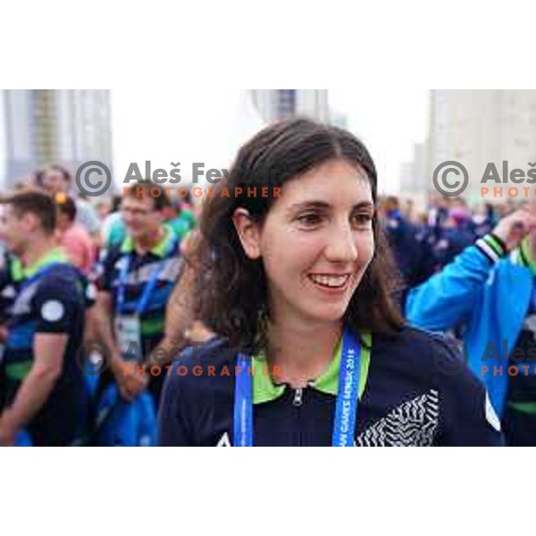 Alex Galic of Slovenia team at official opening of Athletes Village at 2.European Games in Minsk, Belarus on June 20, 2019