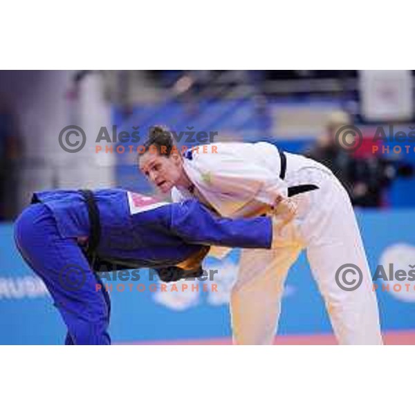Klara Apotekar of Slovenia winner of gold medal at Women\'s 70 kg Judo Tournament at 2nd European Games, Minsk, Belarus on June 24, 2019