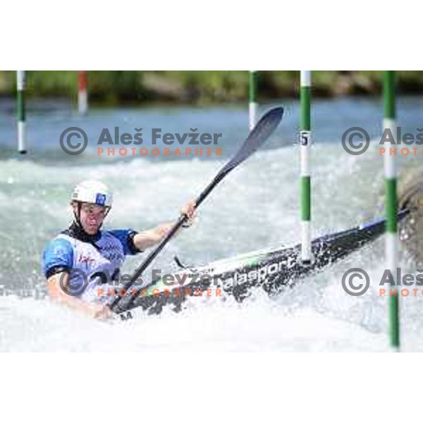 Martin Srabotnik (SLO) competes in Men\'s K-1 at ICF Kayak and Canoe World Cup slalom on Sava river, Tacen, Ljubljana, Slovenia on June 30, 2019