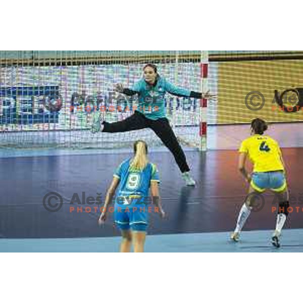 Maja Vojnovic in action during Women’s European Championship 2020 qualifier handball match between Slovenia and Kosovo in Lukna, Maribor, Slovenia on September 26, 2019