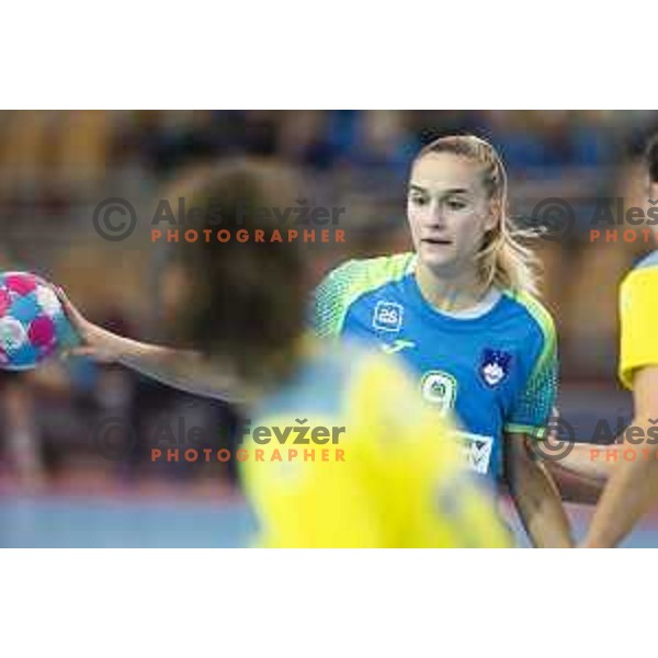 Nina Zabjek in action during Women’s European Championship 2020 qualifier handball match between Slovenia and Kosovo in Lukna, Maribor, Slovenia on September 26, 2019