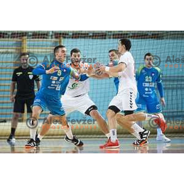 of Slovenia in action during preparatory handball match between team Slovenia and Serbia in Lukna, Maribor, Slovenia on October 27, 2019