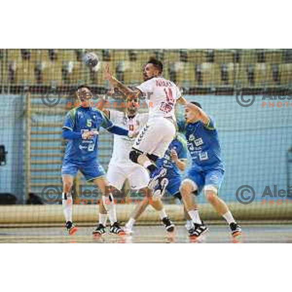of Slovenia in action during preparatory handball match between team Slovenia and Serbia in Lukna, Maribor, Slovenia on October 27, 2019