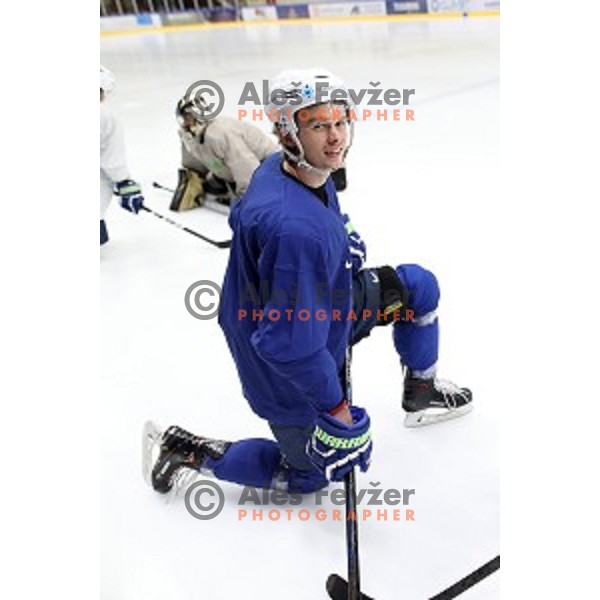Ziga Jeglic of Slovenia ice-hockey team during practice session in Bled Ice Hall on November 4, 2019