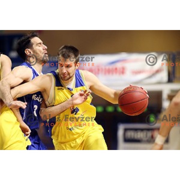 Matej Rojc of Sencur GGD in action during 1.SKL league basketball match between Sencur GGD and Rogaska in Sencur Sports Hall, Slovenia on January 4, 2020