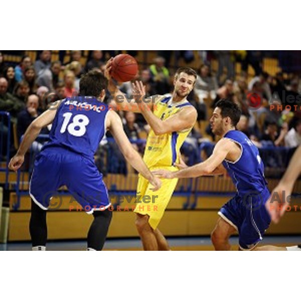 Matej Rojc of Sencur GGD in action during 1.SKL league basketball match between Sencur GGD and Rogaska in Sencur Sports Hall, Slovenia on January 4, 2020