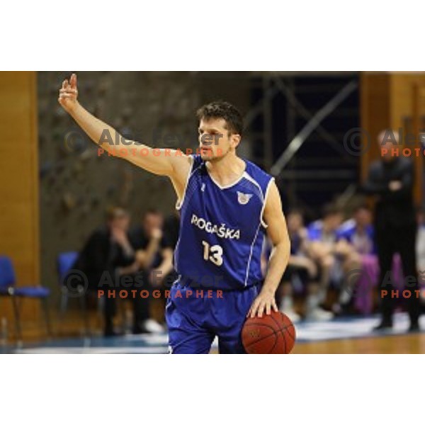 Djordje Lelic in action during 1.SKL league basketball match between Sencur GGD and Rogaska in Sencur Sports Hall, Slovenia on January 4, 2020