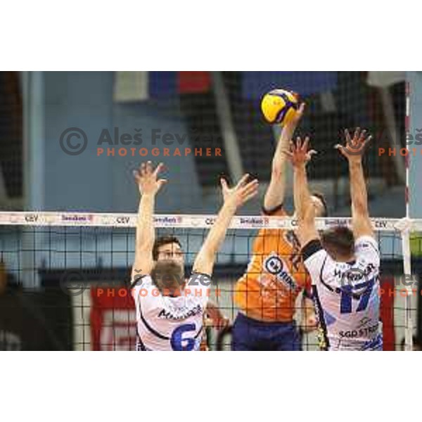 action during Final of Slovenian Volleyball Cup between ACH Volley and Merkur Maribor in Kamnik Sports hall, Slovenia on January 19, 2020