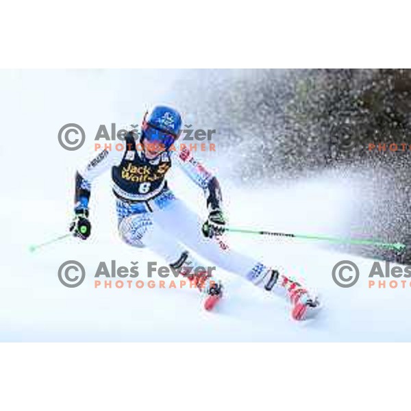Petra Vlhova (SVK) skiing in the first run of AUDI FIS Alpine Ski World Cup Giant Slalom for 56. Golden Fox Trophy in Kranjska gora, Slovenia on February 15, 2020