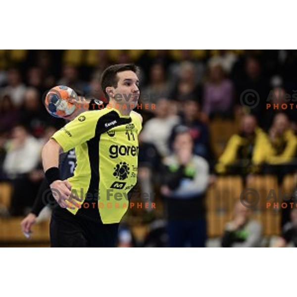 Vlado Matanovic in action during EHF Cup handball match between Gorenje and Nantes in Red Hall, Velenje on February 16, 2020