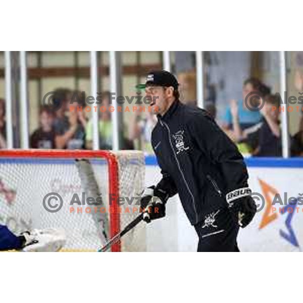 Anze Kopitar at Summer Hockey Academy in Bled Ice Hall, Slovenia on June 30 , 2020