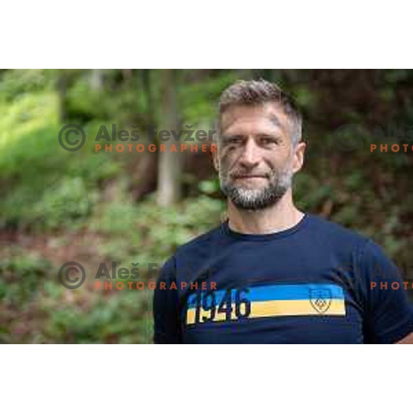 Tomaz Ocvirk, head coach of Celje Pivovarna Lasko during last day of survival camp at Kostel Waterfall near Cerknica, Slovenia on July 24, 2020