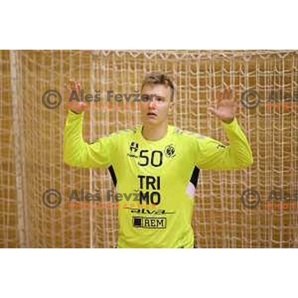 Miha Gaberc of Trimo Trebnje during practice session in Vitranc Hall, Kranjska gora, Slovenia on August 4, 2020