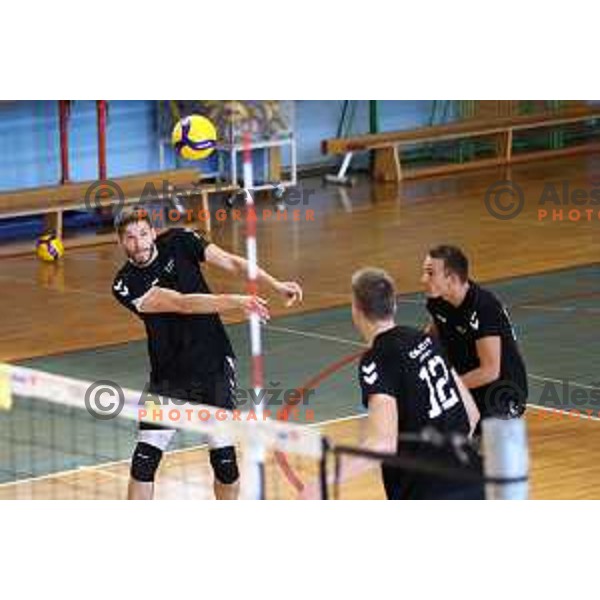Jan Klobucar during practice session of Calcit Volleyball team in Kamnik, Slovenia on August 5, 2020