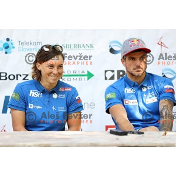 Eva Tercelj and Peter Kauzer of Slovenia Canoe&Kayak team during press conference in Tacen, Slovenia on September 8, 2020