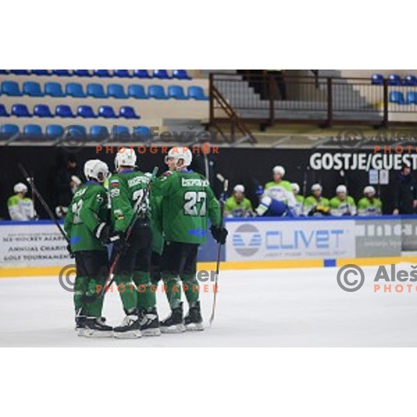 In action during ice-hockey match between SZ Olimpija and Slovenia National team in Bled Ice Hall, Slovenia on September 10, 2020