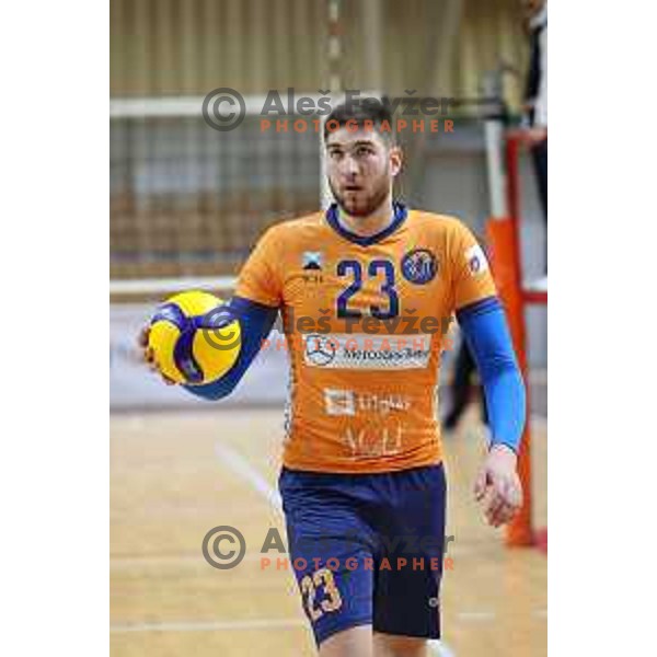 Bozidar Vucicevic in action during 1.DOL volleyball match between ACH Volley and Merkur Maribor in Ljubljana on September 21, 2020