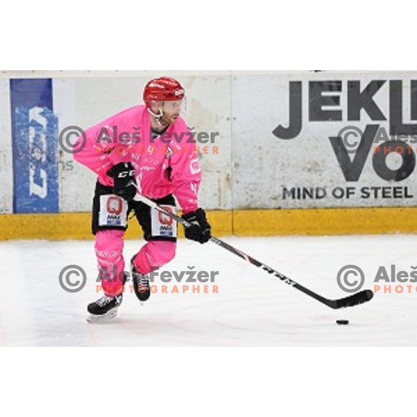 Andrej Tavzelj of SIJ Acroni Jesenice during Alps league ice-hockey match between SIJ Acroni Jesenice and Steel Wings Linz in Podmezakla Hall, Jesenice, Slovenia on October 10, 2020