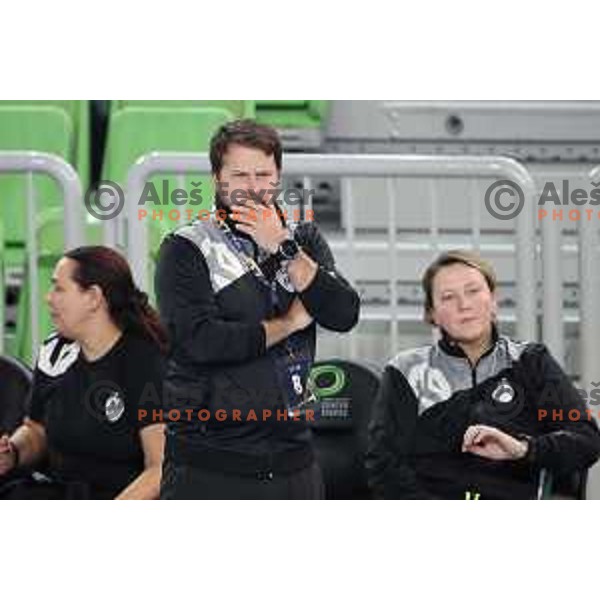 Uros Bregar, head coach of Krim Mercator during EHF Champions League Women 2020-2021 handball match between Krim Mercator (SLO) and CSM Bucuresti (ROU) in SRC Stozice, Ljubljana, Slovenia on November 7, 2020