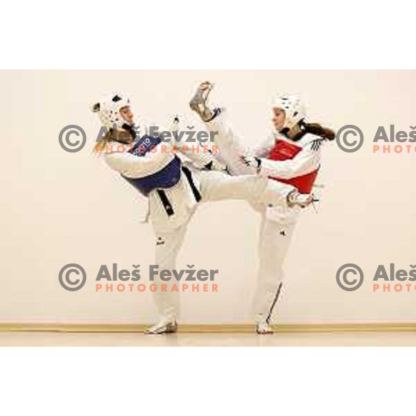Ana Petrusic, member of Slovenia Taekwondo team during practice session in Ljubljana, Slovenia on November 18, 2020