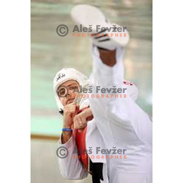 Jure Pantar, member of Slovenia Taekwondo team during practice session in Ljubljana, Slovenia on November 17, 2020