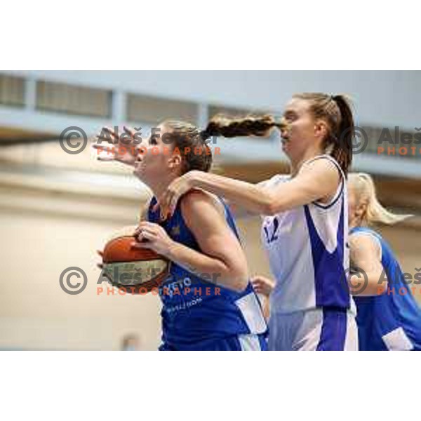 Gala Kramzar in action during 1.SKL Women basketball match between Jezica and Triglav in Ljubljana, Slovenia on January 6, 2021