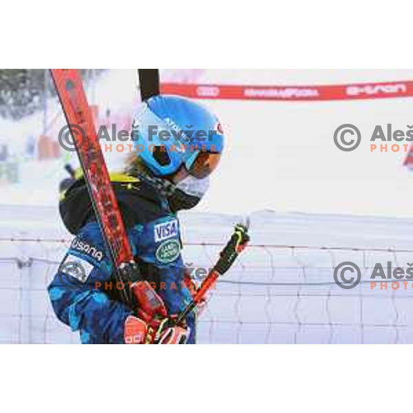 Mikaela Shifrin (USA) during AUDI FIS Alpine Ski World Cup, 57.Golden Fox -Zlata Lisica practice on Podkoren course in Kranjska gora, Slovenia on January 15, 2021