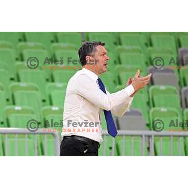 Coach Petar Mijovic during 7days EuroCup basketball match between Cedevita Olimpija (SLO) and Buducnost VOLI (MNE) in SRC Stozice, Ljubljana on January 19, 2021