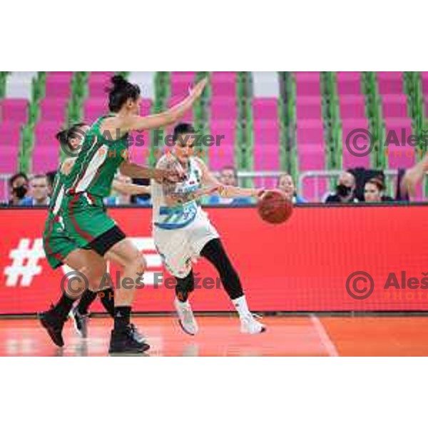 Nika Baric of Slovenia in action during FIBA Women’s EuroBasket Qualifiers match between Slovenia and Bulgaria in Stozice, Ljubljana, Slovenia on February 4, 2021