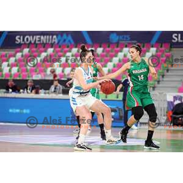 Eva Lisec of Slovenia in action during FIBA Women’s EuroBasket Qualifiers match between Slovenia and Bulgaria in Stozice, Ljubljana, Slovenia on February 4, 2021