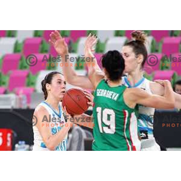 Tina Jakovina of Slovenia in action during FIBA Women’s EuroBasket Qualifiers match between Slovenia and Bulgaria in Stozice, Ljubljana, Slovenia on February 4, 2021