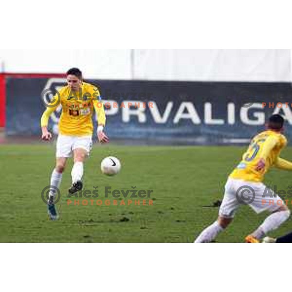Milan Tucic in action during Prva Liga Telekom Slovenije 2020-2021 football match between Bravo and Gorica in Ljubljana on February 10, 2021