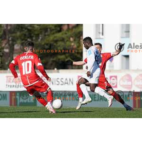 Aldair Balde in action during Prva Liga Telekom Slovenije 2020-2021 football match between Tabor and Aluminij in Sezana on February 14, 2021