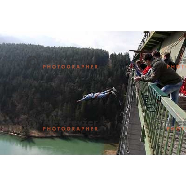 Tobogan day at Bungy jumping from Jautnal Railway Bridge (96 meters) on 30.3.2008.Jauntal, Austria. Photo by Ales Fevzer 