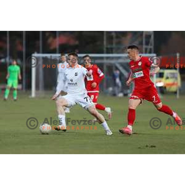 Djordje Ivanovic in action during Prva liga Telekom Slovenije 2020-2021 football match between Aluminij and Olimpija in Kidricevo on February 21, 2021