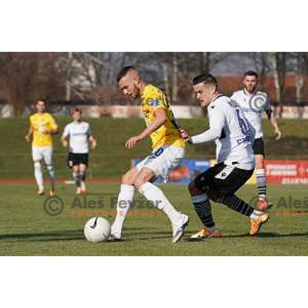in action during Prva Liga Telekom Slovenije 2020-2021 football match between Bravo and Koper in Ljubljana on February 20, 2021