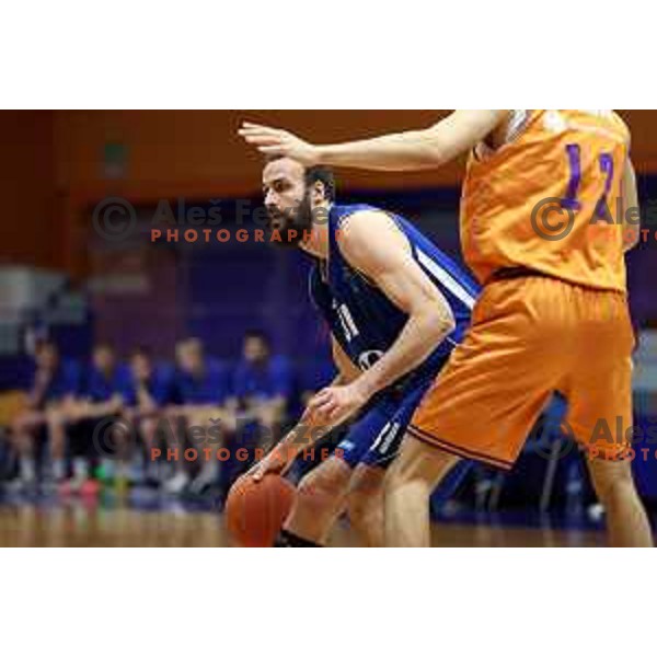 in action during Nova KBM league basketball match between Helios Suns and Terme Olimia Podcetrtek in Domzale on February 26, 2021