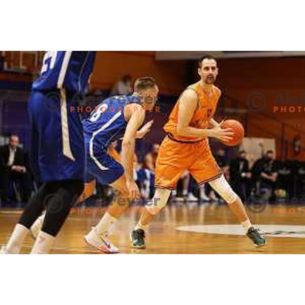 Domen Lorbek in action during Nova KBM league basketball match between Helios Suns and Terme Olimia Podcetrtek in Domzale on February 26, 2021
