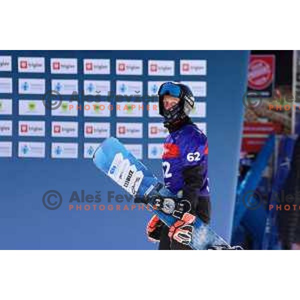 Jernej Glavan at Snowboard World Championships in Parallel Slalom at Rogla Ski resort, Slovenia on March 2, 2021