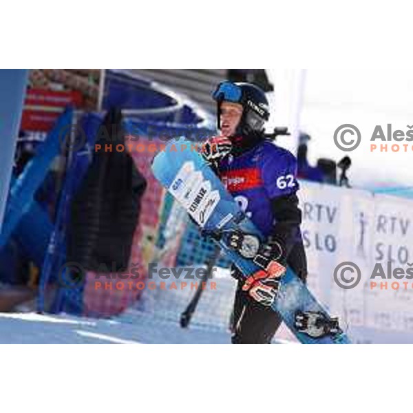 Jernej Glavan at Snowboard World Championships in Parallel Slalom at Rogla Ski resort, Slovenia on March 2, 2021