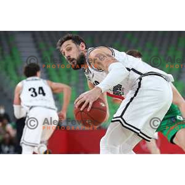 Marco Belinelli in action during 7days EuroCup basketball match between Cedevita Olimpija (SLO) and Virtus Segafredo Bologna (ITA) in SRC Stozice, Ljubljana on March 2, 2021