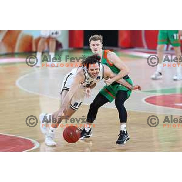 Luka Rupnik in action during 7days EuroCup basketball match between Cedevita Olimpija (SLO) and Virtus Segafredo Bologna (ITA) in SRC Stozice, Ljubljana on March 2, 2021