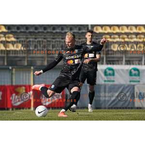 Sandi Ogrinec in action during Prva Liga Telekom Slovenije 2020-2021 football match between Tabor CB 24 Sezana and Bravo in Sezana on March 7, 2021